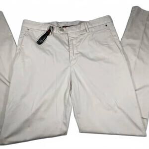 NEW MARCO PESCAROLO men’s cotton silk trousers in cream